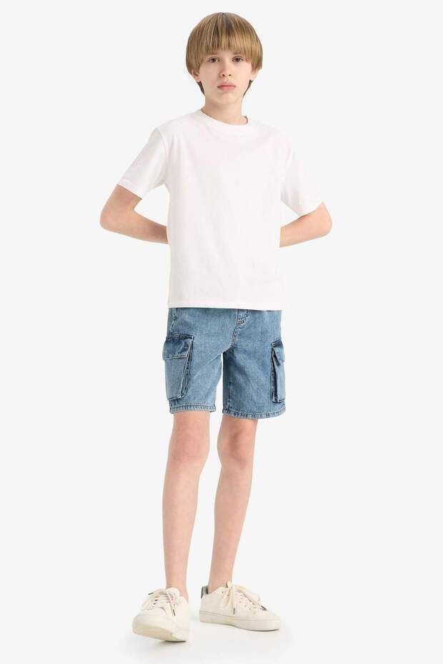 Erkek Çocuk Jean Şort D8566A825SM - 4