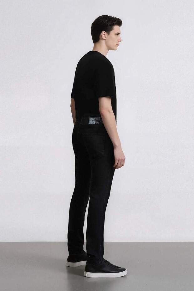 Sergio Regular Fit Normal Kalıp Normal Bel Boru Paça Siyah Jean Pantolon F2370AX25SP - 4