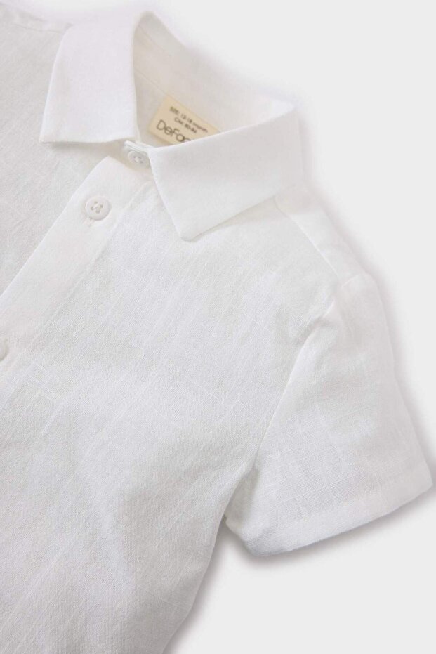 Erkek Bebek Flamlı Poplin Kısa Kollu Gömlek E7749A525SM - 4