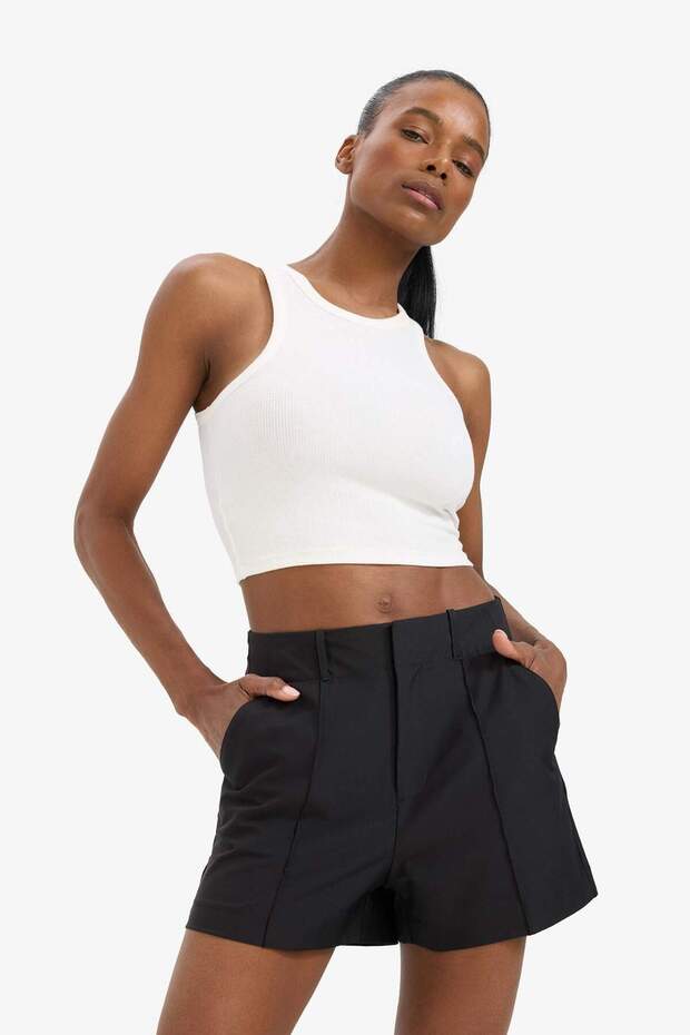 DeFactoFit Standart Fit Dokuma Şort E2543AX25SM - 5