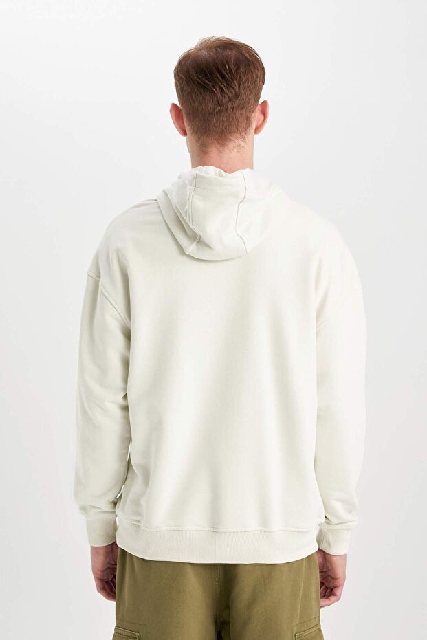 Oversize Geniş Kalıp Kapüşonlu Sweatshirt B7849AXNS - 6