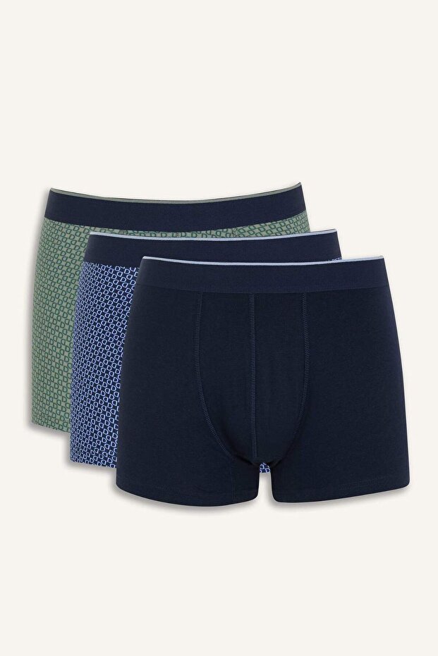 Regular Fit Kareli 3'lü Boxer D9878AX25SP - 1