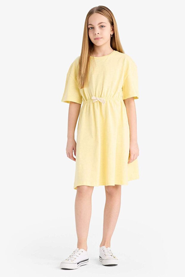 Kız Çocuk Oversize Geniş Kalıp Kısa Kollu Yazlık Elbise E5800A825SM - 1