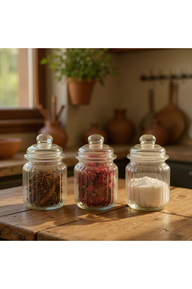 500 ml Liquid 3-Piece Vacuum Lid Glass Spice Jar Spice Set Jar Set
