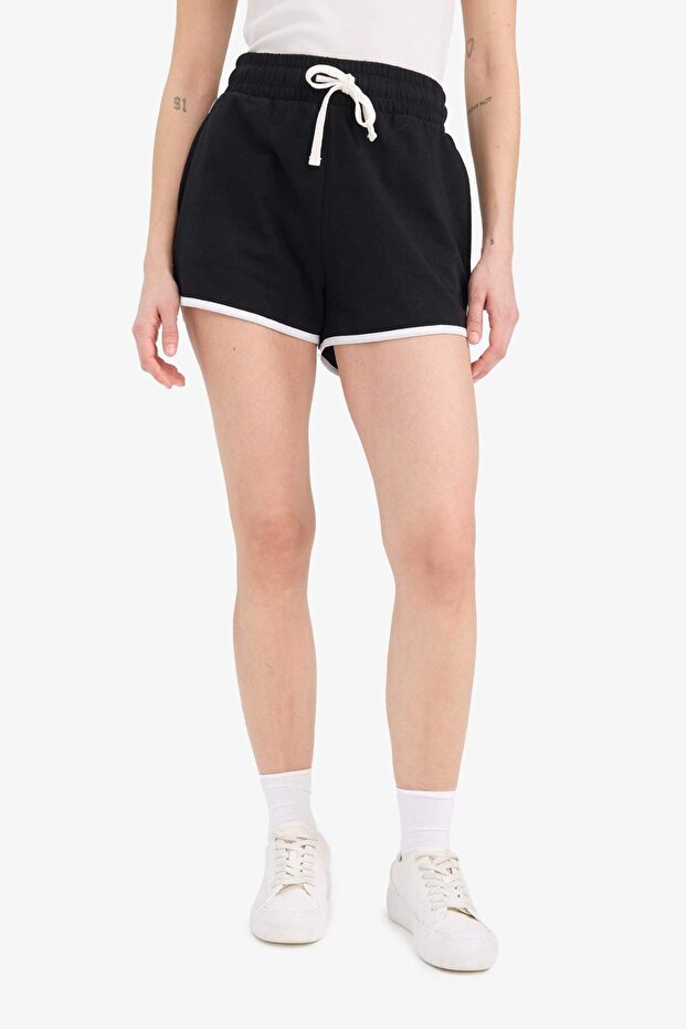 Coool Regular Fit Beli Lastikli Bağcıklı Kalın Mini Şort A6224AX25SM - 4