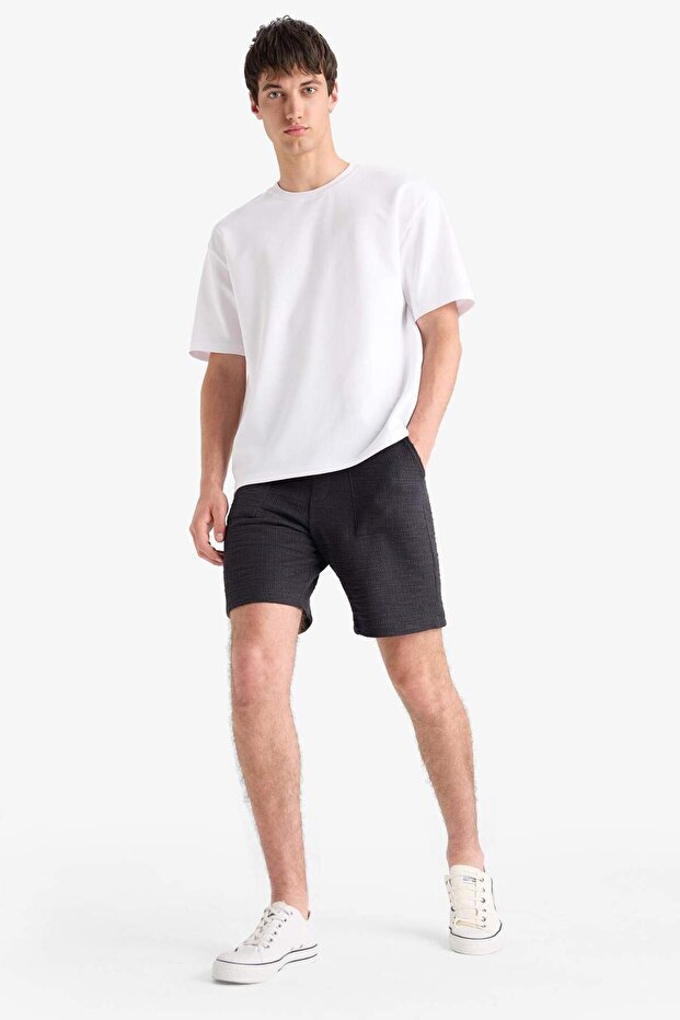 Relax Fit Beli Bağcıklı Bermuda Şort E1236AX25SM - 2