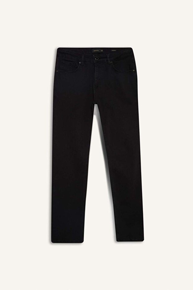 Sergio Regular Fit Normal Kalıp Normal Bel Boru Paça Siyah Jean Pantolon F2370AX25SP - 8