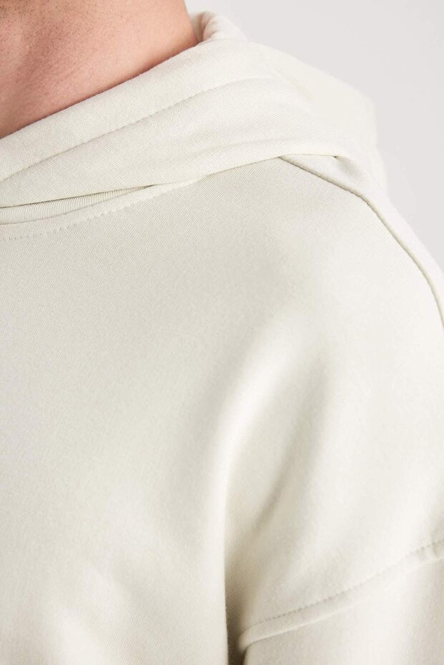 Oversize Geniş Kalıp Kapüşonlu Sweatshirt B7849AXNS - 5