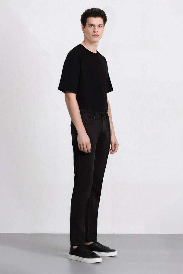 Sergio Regular Fit Normal Kalıp Normal Bel Boru Paça Siyah Jean Pantolon F2370AX25SP - 3