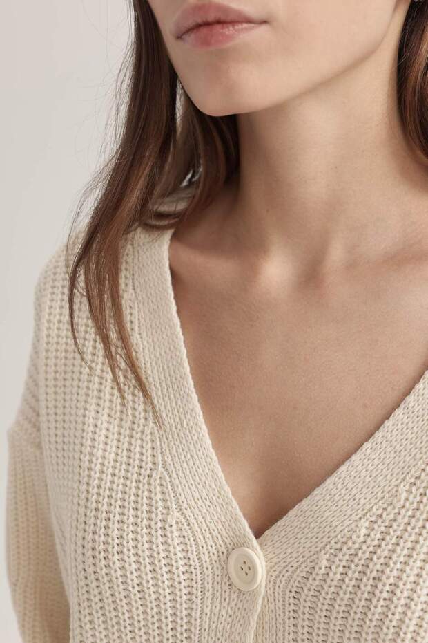 Regular Fit V Yaka Hırka B7867AXNS - 6