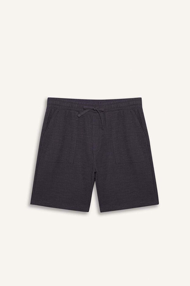 Relax Fit Beli Bağcıklı Bermuda Şort E1236AX25SM - 7