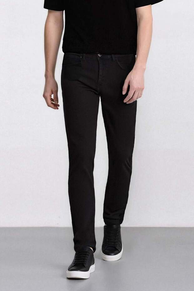 Sergio Regular Fit Normal Kalıp Normal Bel Boru Paça Siyah Jean Pantolon F2370AX25SP - 6