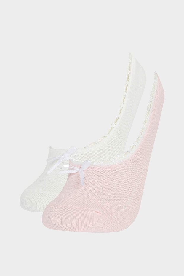2-Piece Cotton Ballerina Socks for Girls E6062A8Ns
