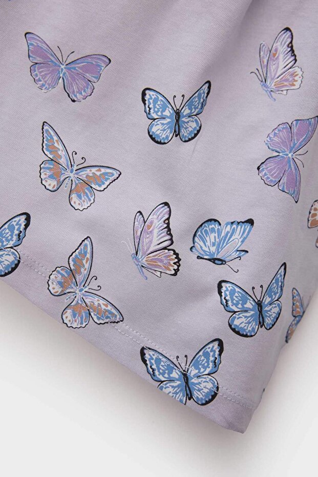 Kız Bebek Çiçekli Kısa Kollu Elbise C0075A525SM - 3