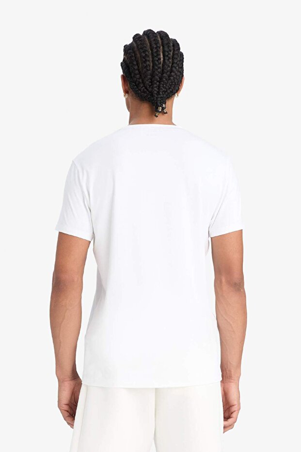 Тениска с къс ръкав с принт и кръгло деколте DeFactoFit, бързосъхнеща, с принт, тънка кройка F2762AX25 - 6