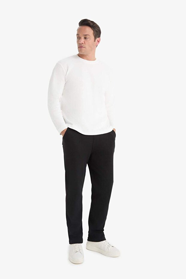 Regular Fit Cepli Düz Paça Dokulu Eşofman Altı D7603AX25SP - 2
