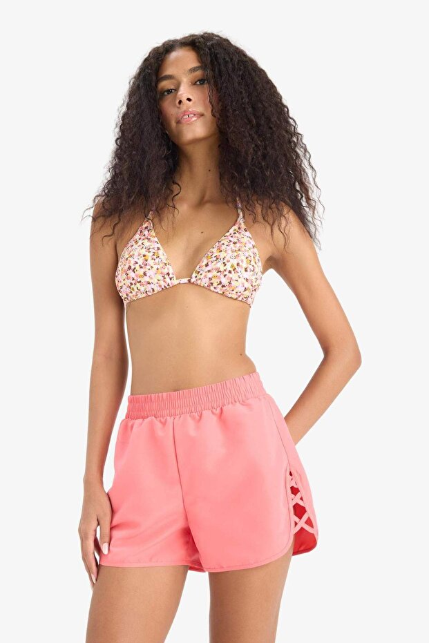Regular Fit Deniz Şortu-Fall in Love B7210AX25SM - 3