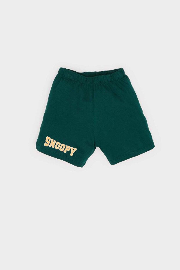 Erkek Bebek Snoopy 2li Takım Kısa Kollu Tişört Beli Lastikli Şort E6920A525SM - 2