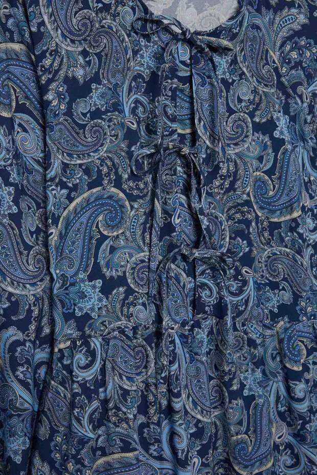 Gemustertes Langarm-Minikleid mit Rundhalsausschnitt E6612AX25SP - 7
