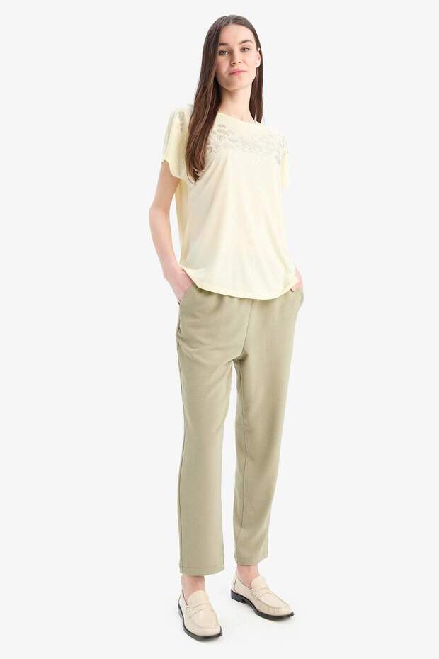 Straight Fit Cepli Basic Düz Aerobin Pantolon E6769AX25SP - 4