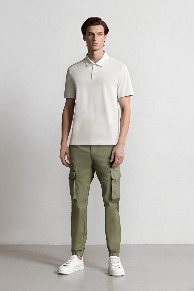Regular Kargo Cepli Gabardin Jogger Pantolon B1916AX25SP - 1
