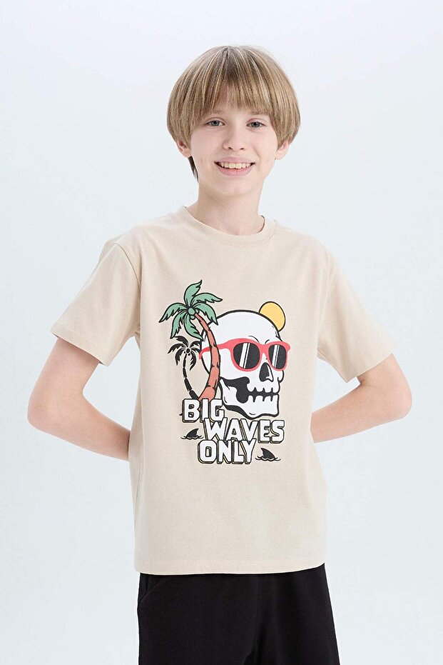 Erkek Çocuk Pijama Takımı Baskılı Kısa Kollu Üst Şort E0159A825SM - 6