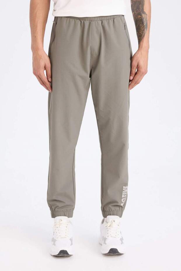 DeFactoFit Slim Fit Dokuma Sporcu Jogger Eşofman Altı Dar Kesim Çift Cepli C1212AX25SP - 8