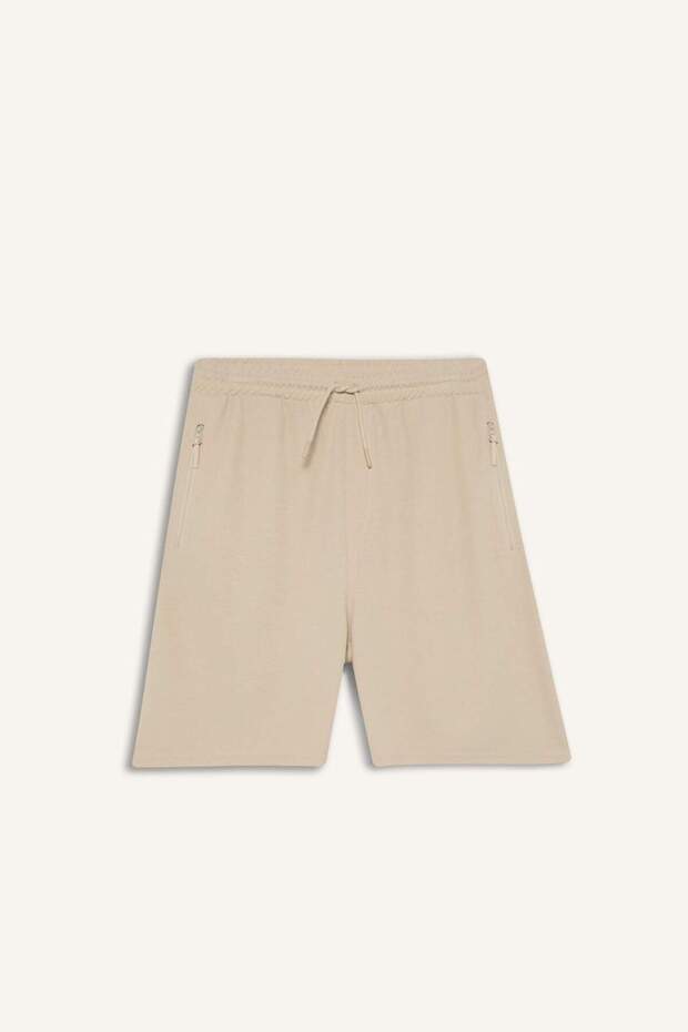 Regular Fit Düz Paça Cepli Basic Düz Şort B8792AX25SM - 7