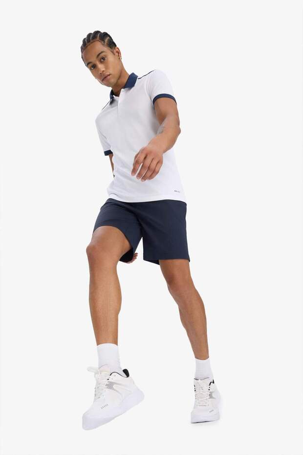 DeFactoFit Slim Fit Dar Kesim Sporcu Dokuma Şort D9249AX25SP - 4