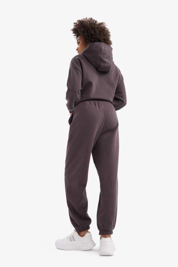 DeFactoFit NBA Brooklyn Nets Oversize Çift Cepli Jogger Paça Kalın Eşofman Altı D6154AX25SP - 7