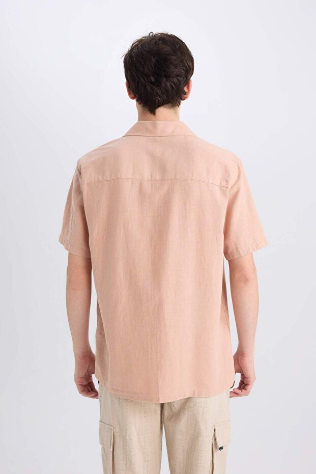 %100 Pamuk Regular Fit Yazlık Kısa Kollu Gömlek E0461AX25SM - 5