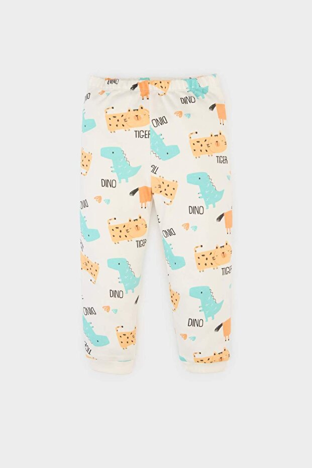 Erkek Bebek Pijama Takımı Desenli Uzun Kollu Üst Beli Lastikli Uzun Alt E6940A525SP - 2