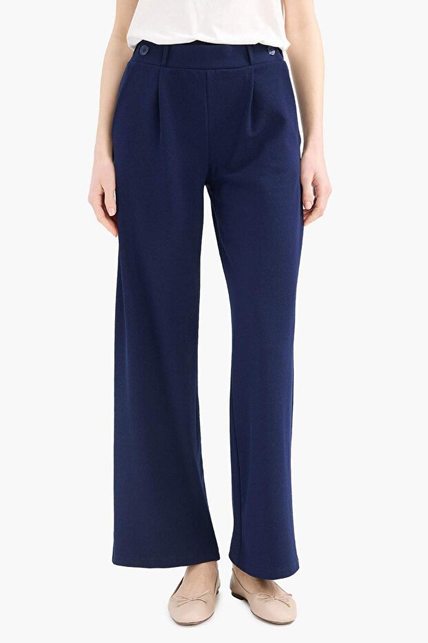 Straight Wide Geniş Paça Basic Düz Pantolon E0781AX25SP - 3