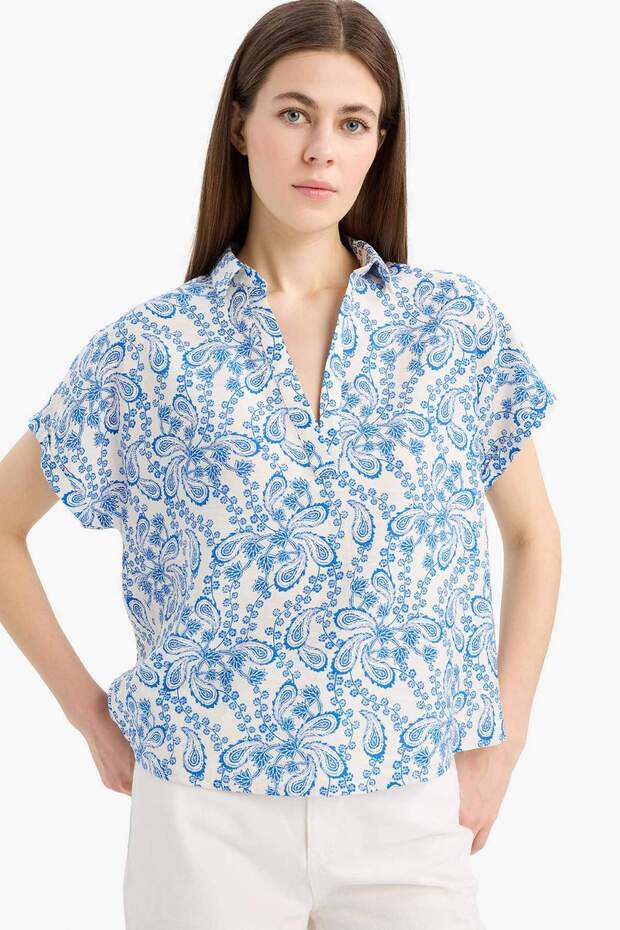 Oversize Mavi Kadın Bluz E7595AX/BE399 - 4