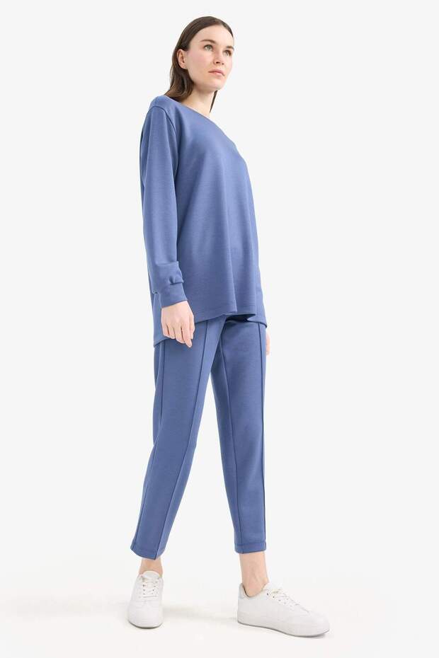 Regular Fit Esnek Belli Cepli Basic Düz Pantolon E1954AX25SP - 2
