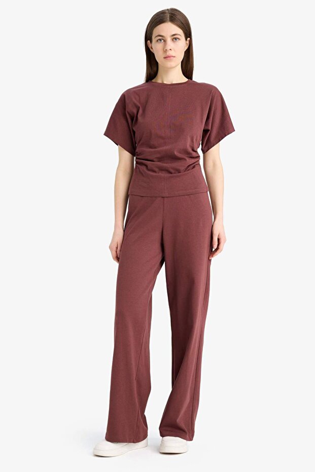 Wide Leg Basic Düz Geniş Paça Premium Pantolon E5782AX25SP - 6