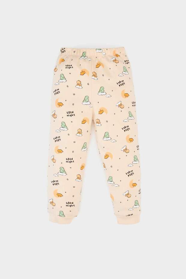 Erkek Bebek Pijama Takımı Dinozor Desenli Uzun Kollu Üst Beli Lastikli Uzun Alt E6938A525SP - 2