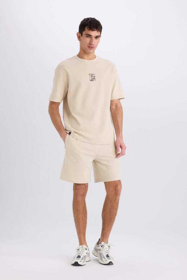 Regular Fit Düz Paça Cepli Basic Düz Şort B8792AX25SM - 1