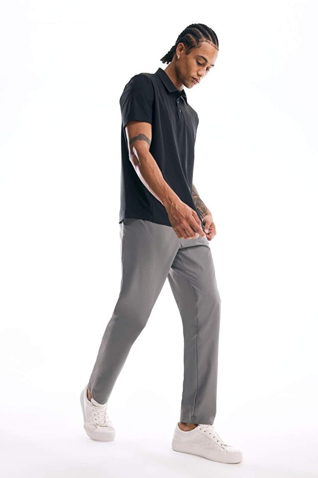 DeFactoFit Slim Fit Dar Kesim Standart Paça Dokuma Pantolon D9247AX25SP - 1