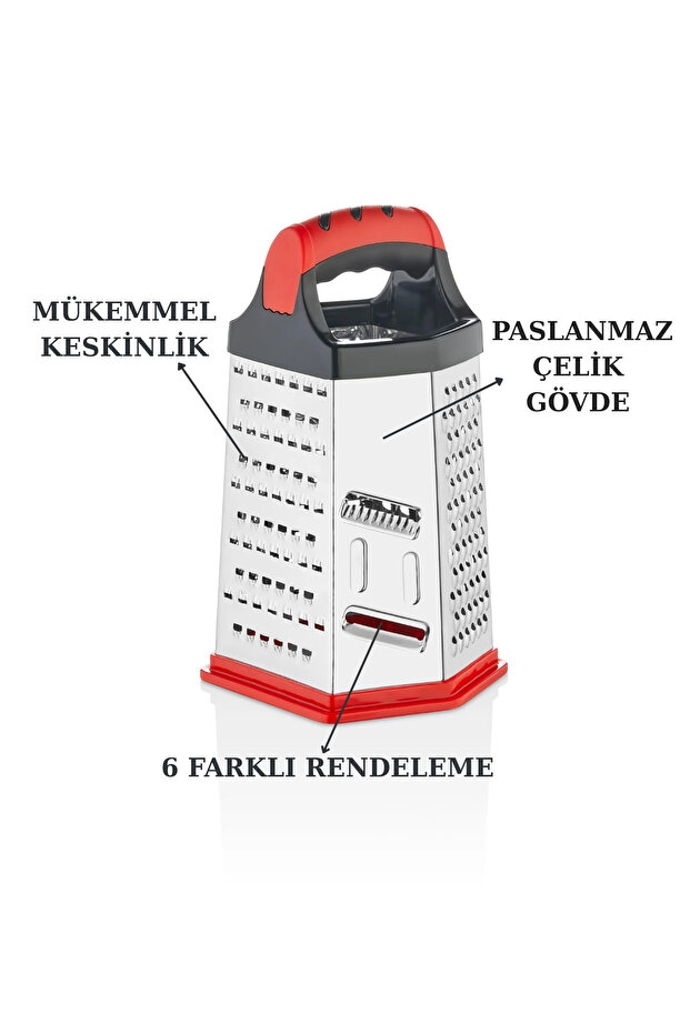Altıgen Rende Kırmızı- Siyah - 3