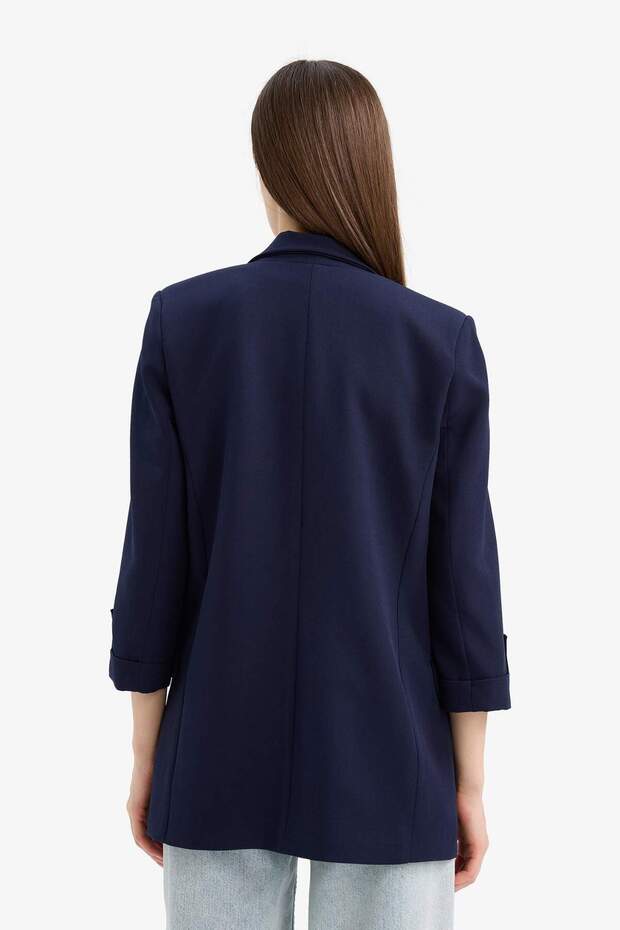Regular Fit Ceket Yaka Basic Düz Blazer Ceket C3215AX25SP - 7