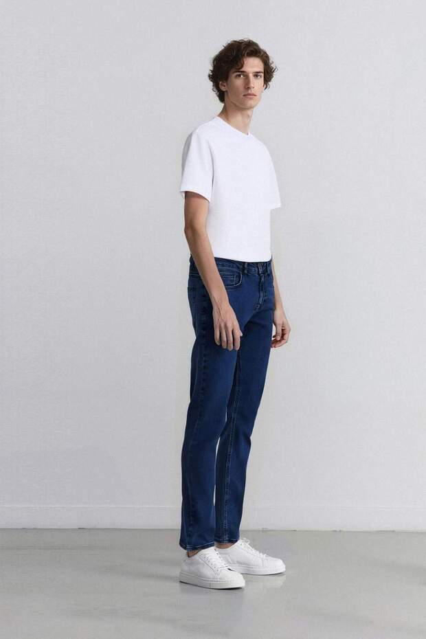 Sergio Regular Fit Normal Kalıp Normal Bel Boru Paça Jean Pantolon E3311AX25SP - 3