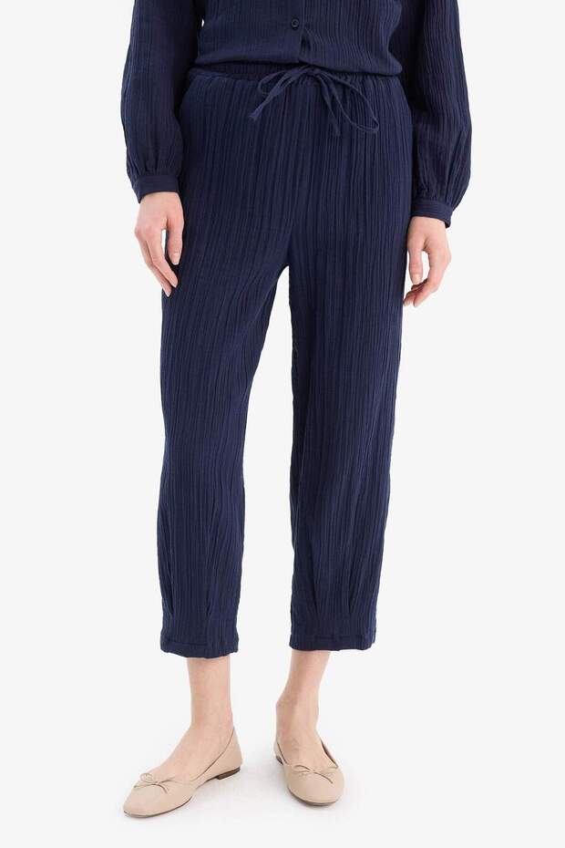 Basic Düz Cepli Müslin Harem Pantolon E5359AX25SP - 4