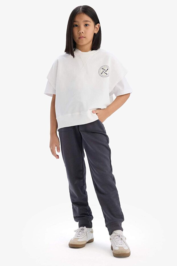 Kız Çocuk Beli Lastikli Jogger Eşofman Altı D9623A825SP - 1
