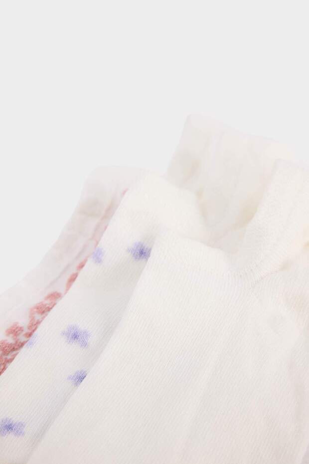 Kadın 3lü Pamuklu Sneaker Çorap E2086AXNS - 5