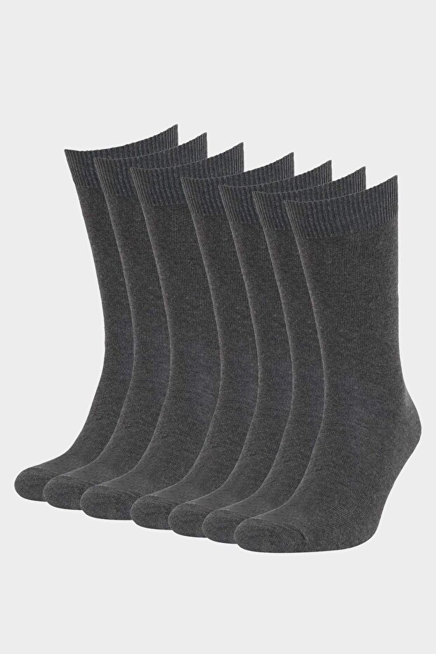 Men's 7-Pack Cotton Long Socks F3054Axns