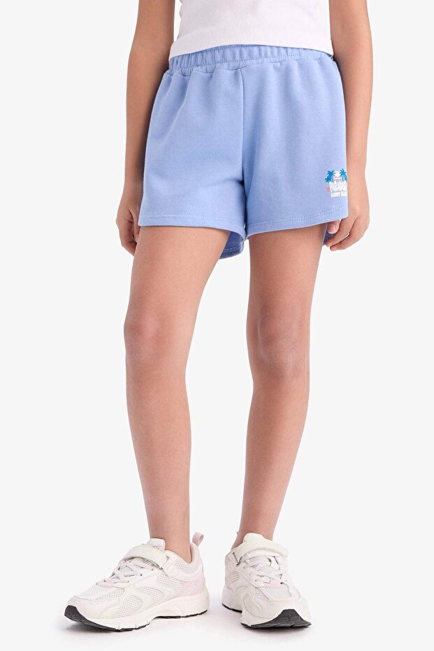 Kız Çocuk Beli Lastikli Baskılı Şort E0729A825HS - 5