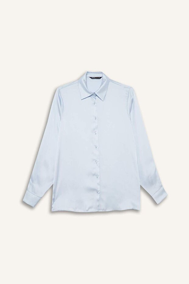 Regular Fit Saten Uzun Kollu Gömlek Z2989AZ25SP - 6