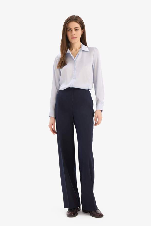 Regular Fit Saten Uzun Kollu Gömlek Z2989AZ25SP - 2