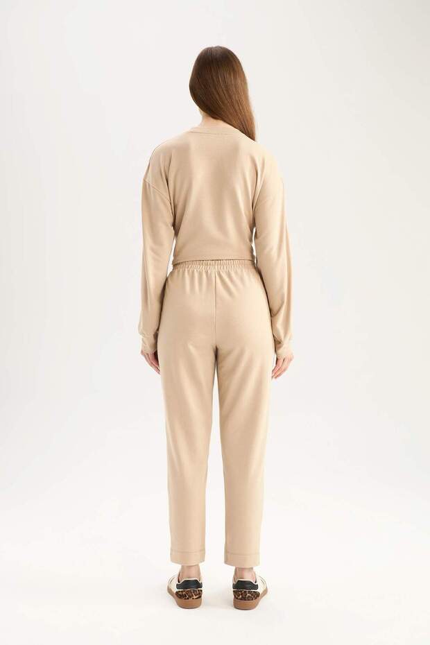 Harem Basic Plain Sweatshirt Fabric Trousers D9363Ax25Sp - 6